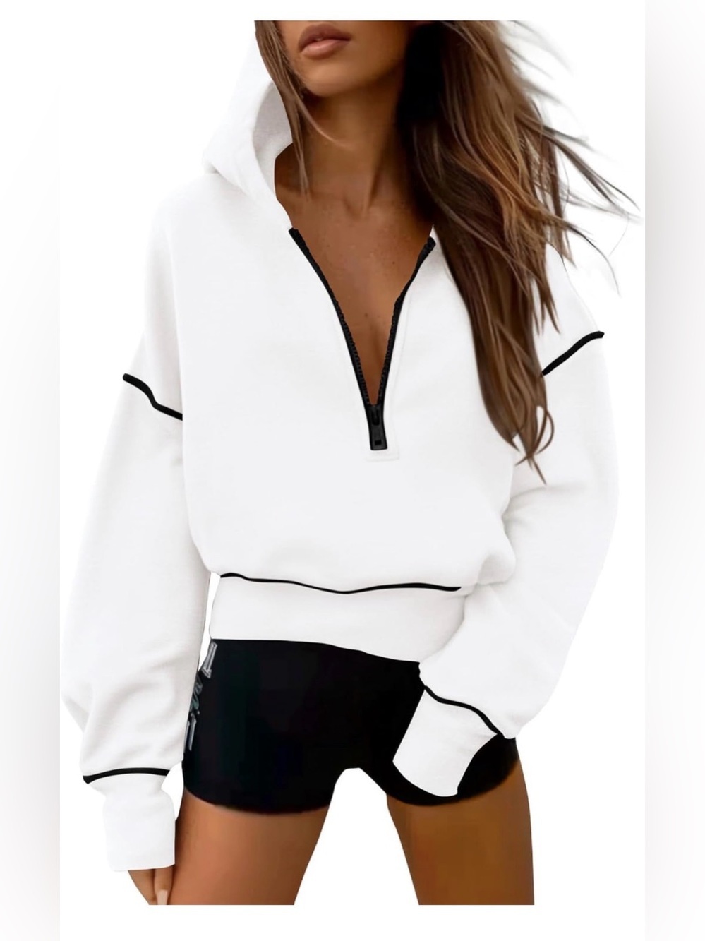 🆕Zip-Up Hoodie with Gold Zipper